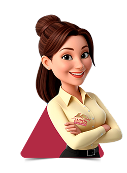 Personagem AMPERJ à esquerda